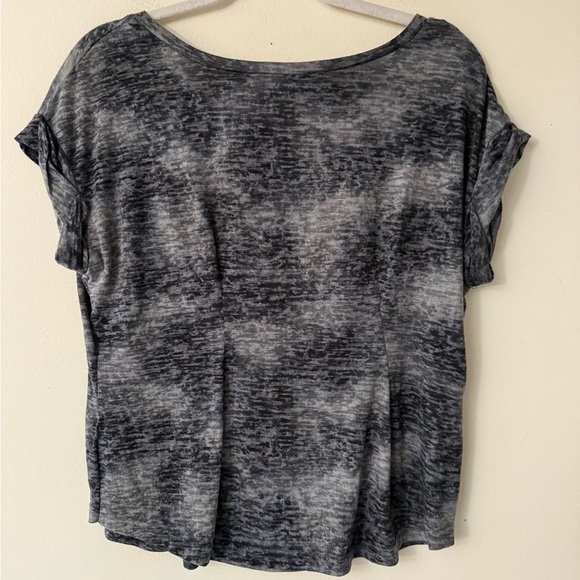Miss Me Black and Gray Cap Sleeve Embellished Blouse, size S - Picture 6 of 10